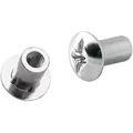Produktbild: No Brand - Hülsenmutter M6 Mit Rille Flachkopfmutter Länge 11 Mm Ø 8 Mm Stahl Vernickelt