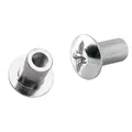 Produktbild: Hülsenmutter M6 mit Rille Flachkopfmutter Länge 11 mm ø 8 mm Stahl vernickelt