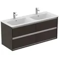 Produktbild: Ideal Standard Connect Air DoppelWaschtischunterschrank E0822VY 120x51,7x44cm, 4 Auszüge, braun matt/weiß matt