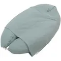 Produktbild: Stillkissen Musselin graublau + Baby Lagerungsbezug