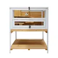 Produktbild: Hamsterkäfig Gino Deluxe Kleintierkäfig Holz mit Ablage HTI-Living