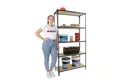 Produktbild: PROREGAL® Schwerlastregal Schwerlastregal Muli, HxBxT 180x80x30cm, Fachlast 150kg, Anthrazit, Erhältlich mit Spanplatten oder Stahböden in vielen Dimensionen