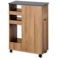 Produktbild: Kesper Nischenregal 24851, braun, mit Rollen, 3 Ablagen, aus Holz, (B/H/T) 25 x 86,5 x 60cm