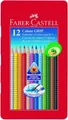 Produktbild: FABER CASTELL FARBSTIFT COLOUR GRIP 12 STÜCK IM METALLETUI