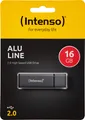 Produktbild: Intenso USB 2.0 Stick 16GB, Alu Line, anthrazit (R) 28MB/s, (W) 6.5MB/s, Retail-Blister 3521471