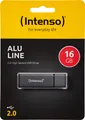 Produktbild: Intenso USB 2.0 Stick 16GB, Alu Line, anthrazit (R) 28MB/s, (W) 6.5MB/s, Retail-