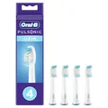 Produktbild: Oral-B Pulsonic Clean Aufsteckbürsten — ORIGINAL Zahnbürstenaufsatz für Oral-B Schallzahnbürste — Ersatzbürsten, Bürstenköpfe für Elektrische Zahnbürste für eine Gründliche Reinigung — Weiß, 4 Stück