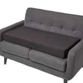 Produktbild: Homescapes Sitzerhöhung Sofa 2-Sitzer schwarz 100x50x10 cm, Dicke Sitzkissen Erhöhung für Erwachsene & Senioren, langes Aufstehkissen, orthopädischer Schaumstoff mit Velours-Bezug