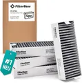 Produktbild: FilterBase® Clean Air Aktivkohlefilter 4 Stück Set passend Bosch Siemens Neff Gaggenau Constructa