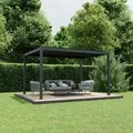 Produktbild: Ximax Pergola Shade Aluminium 300 cm x 400 cm Dunkelgrau inkl. Beleuchtung