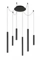 Produktbild: Lucide LED Pendel Leuchte Hänge Lampe Lorenz 6 flg. 74403/06/30 schwarz