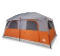 Produktbild: vidaXL Hauszelt, Familienzelt für 10 Personen Grau und Orange Wasserdicht
