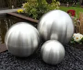 Produktbild: Dekokugel 3er Set 20-15-10 cm Edelstahl matt gebürstet Kugel Dekorationskugel