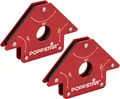 Produktbild: Poppstar Schweißmagnet (Schweißwinkel Haftkraft 22,6 kg - 45/90/135°), rot, 2 Stück