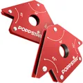 Produktbild: Poppstar 2er-Set Schweißmagnet mittelgroß | Schweißwinkel mit Haftkraft 22,6 kg