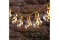 Produktbild: Lights4fun LED-Lichterkette 10er transparente Glühbirnen-LED-Lichterkette auf Naturseil mit Timer