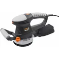 Produktbild: Meister Exzenterschleifer 480 W, MES480-1 - Schleifteller 125 mm - Drehzahlregelung & Drehzahl-Vorwahl - Klettbefestigung - Staubabsaugung / Drehschleifer mit Zusatzhandgriff / 5457200