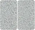 Produktbild: WENKO Herd-Abdeckplatte Universal Modell Granit, Glas, Kunststoff, (Set, 2 tlg), Herdabdeckung für alle Herdarten, kratzfest, mit rutschfesten Füßen