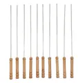 Produktbild: Pack of 10 Barbecue Skewers, Stainless Steel Barbecue Skewers with Wooden Han...