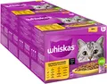 Produktbild: Whiskas 1+ Katzenfutter Geflügel Auswahl in Sauce, 24x85g (2 Packungen) – Hochwertiges Nassfutter für ausgewachsene Katzen in 48 Portionsbeuteln