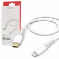 Produktbild: Hama Ladekabel USB C auf Lightning (iPhone Ladekabel, Lightning Kabel, iPhone 14 13 12 11 Pro Max Plus mini SE XS Max XR X 8 7, iPad Pro Air mini, iPod, MFI zertifiziert, vergoldet, 1,5m) weiß