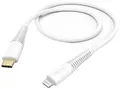 Produktbild: Hama USB-Ladekabel USB 2.0 Apple Lightning Stecker, USB-C Stecker 1.50m Weiß 00201603