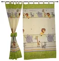 Produktbild: TupTam Kinderzimmer Vorhänge Baby Gardinen mit Schleifen 2er Set, Farbe: Imagine Grün, Größe: ca. 155x95 cm