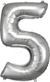 Produktbild: AMSC BALLON 5 SI - AMSCAN Folienballon Zahl 5 silber