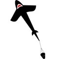 Produktbild: Kinderdrachen HQ Shark Kite 5 102201 Schwarz 95 x 150 cm