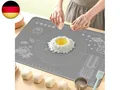 Produktbild: Backunterlage, Groß Rutschfeste Backmatte Silikon Teigunterlage Ausrollmatte 