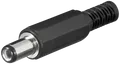 Produktbild: DC-Stecker mit Knickschutz, 2,1x5,5mm, Schaftlänge 