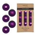Produktbild: Weihnachtskugeln Glas 6cm 30 Stück - matt & glänzend - Christbaumkugeln Weihnachtsbaumkugeln für Weihnachten - Christbaumschmuck & Weihnachtsbaumschmuck - Purple Symphony
