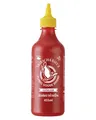 Produktbild: Sriracha Chilisauce, mit Ingwer, scharf, gelbe Kappe, scharfe Würzsauce aus T...