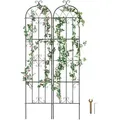 Produktbild: VEVOR Rankhilfe, 221 x 50 cm, 2er-Set rostfreies Metallspalier für Gartenblumen, Rankgitter für Rosen, Gurkenstütze, Kletterhilfe, Pflanzengitter, dekoratives Clematis-Spalier für Innenhöfe & Rasen