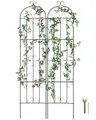 Produktbild: VEVOR Rankhilfe, 221 x 50 cm, 2er-Set rostfreies Metallspalier für Gartenblumen, Rankgitter für Rosen, Gurkenstütze, Kletterhilfe, Pflanzengitter, dekoratives Clematis-Spalier für Innenhöfe & Rasen