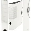 Produktbild: LEITZ Ordner Solid A4, 62mm Rücken, weiß, 180° Ordner Präzisionsmechanik. Sichttasche am Rücken, Gummibandverschluss