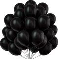 Produktbild: 50x Luftballons schwarz - Ø 35 cm für Geburtstag & Hochzeit & Party & Kindergeburtstag - Luft & Helium als Dekoration