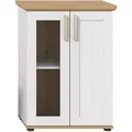 Produktbild: Livetastic Vitrine, Weiß, Eiche Artisan, Kunststoff, 1 Fächer, 64x88x37 cm, FSC Mix, Wohnzimmer, Wohnwände, Vitrinenschränke