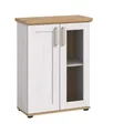 Produktbild: xonox.home - Vitrine Verona 64x88x37 cm in Sibiu Lärche und Artisan Eiche - Vitrine Glasvitrine Dekoschrank Glas-Kommode Stauraumschrank - pflegeleichte Oberfläche