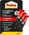 Produktbild: Pattex Sekundenkleber, Mini Trio flüssig, Blister, 3x1g