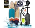 Produktbild: BRAST SUP-Board Retro, Aufblasbares Stand up Paddle Set, (320x81x15cm), inkl. Sonderzubehör, 5 Jahre Garantie