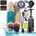 Produktbild: BRAST® SUP Board Retro | Aufblasbares Stand up Paddle Set | 320x81x15cm