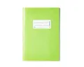 Produktbild: HERMA 7435 Heftumschlag A5 Bast Hellgrün, Hefthülle mit Beschriftungsetikett & Baststruktur aus strapazierfähiger & abwischbarer Polypropylen-Folie, Heftschoner für Schulhefte, farbig