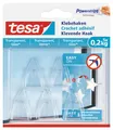 Produktbild: tesa Klebehaken, transparent für z.B. Glas, 0,2 kg Halteleistung, 5x 0,2 kg