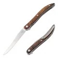 Produktbild: BÖKER PLUS® Texas Tooth Pick Flipper Coco Knife - sehr leichtes & dünnes Taschenmesser mit Cocobolo-Holz Griff - Einhand Klappmesser mit schmaler D2 Klinge
