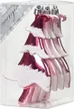 Produktbild: Inge-glas Christbaumschmuck Kunststoff 14cm 4 Stück Set Tannenbäume Weihnachtskugeln Rosa Mix