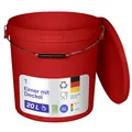 Produktbild: BenBow - Eimer mit Deckel rot 5X 20 Liter - lebensmittelecht stabil luftdicht auslaufsicher geruchsneutral - Aufbewahrungsbehälter aus Kunststoff - Metalgriff - Rissfester Griff, leer - zur Hause