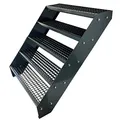 Produktbild: Kaminbau Mierzwa Premium Stahl Treppe Verzinkt & komplett Anthrazit Pulverbeschichtet 5 Stufen (Breite 80 cm) (Höhe 95 cm) Wetterfest Gitterroststufe Gartentreppe