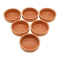 Produktbild: NORDIC SCHILLER Tonschüsseln, 250ml, 6er-Set, Handgefertigtes Terrakotta-Kochgeschirr, Braune Glasierte Tonschale für Ofengerichte Sütlaç und Güveç, Ideal für Servieren und Kochen