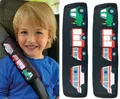 Produktbild: HECKBO 2x Kinder Auto Gurtpolster Gurtschutz mit Feuerwehr, Traktor, Krankenwagen Motiv - Sicherheitsgurt Polster für Kinder und Babys- Ideal für jeden Gurt Autositzerhöhungen Kinder Fahrradanhänger